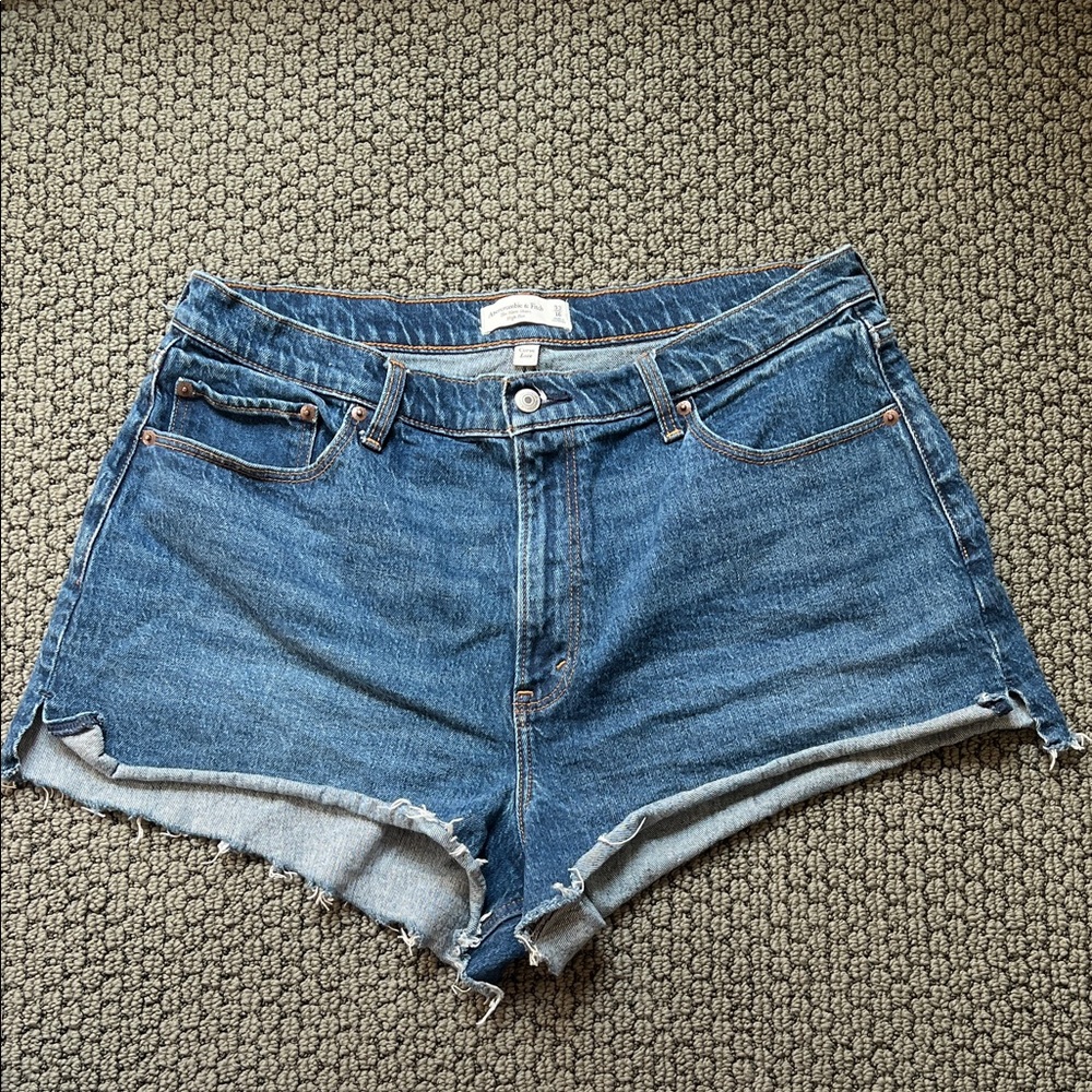 Abercrombie & Fitch Plus Size Curve Love The Mom Short High Rise
